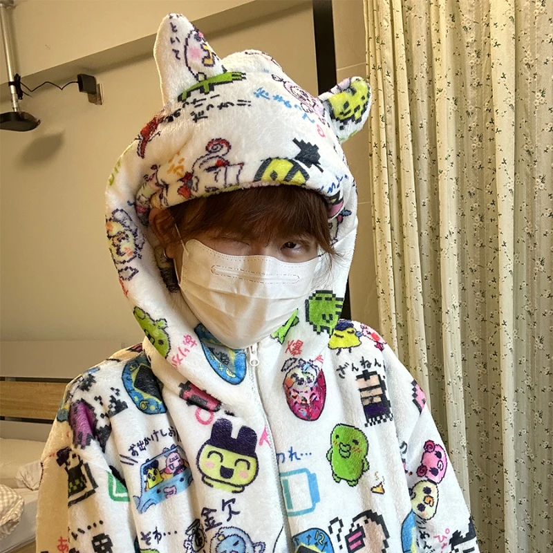 Тамагочи плюшевый пижамный комплект с капюшоном милый мультфильм чтобы