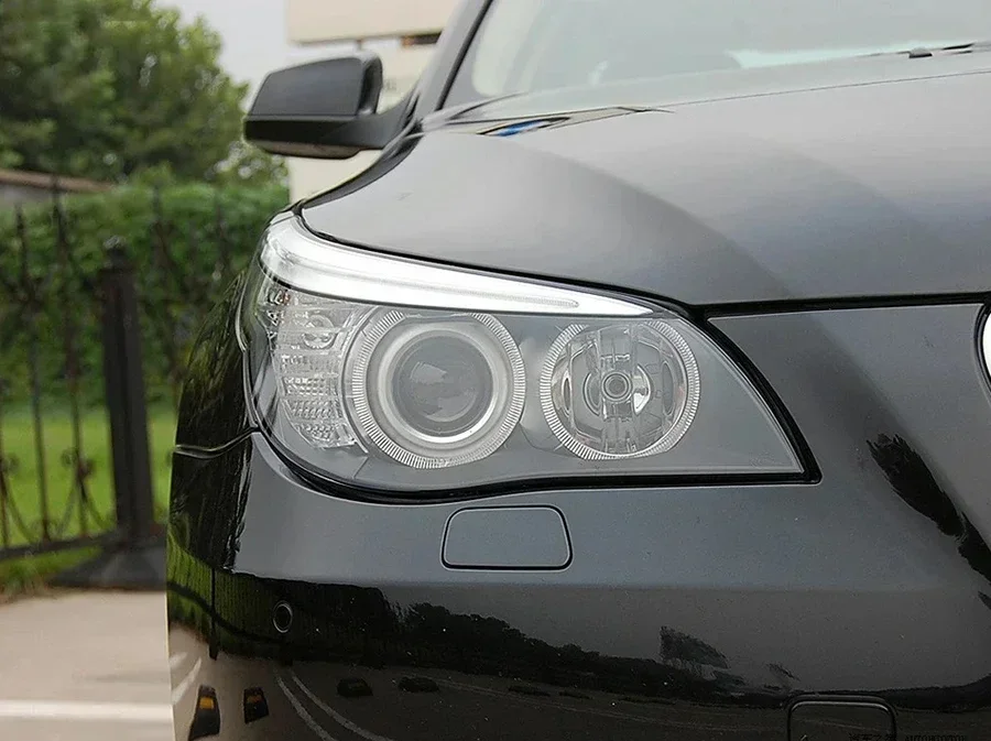 Для 2004-2010 BMW E60 E61 5 серии с искусственной подсветкой оболочка для передней фары