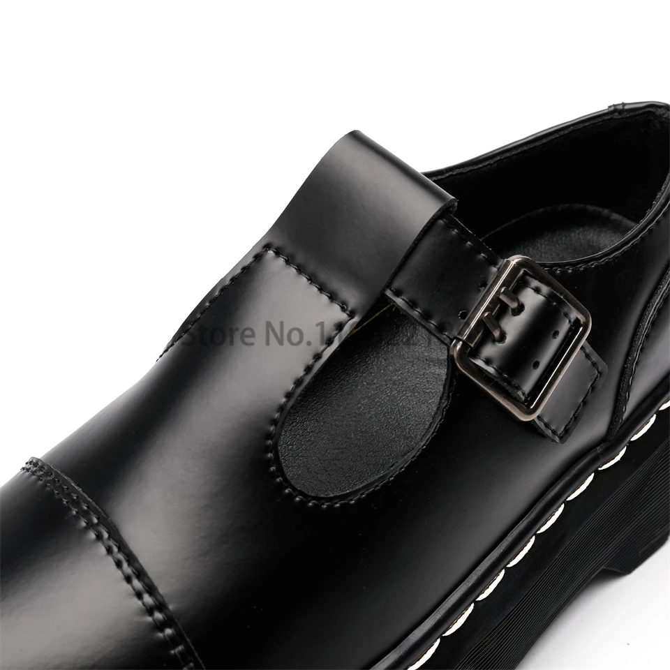 Туфли женские демисезонные на платформе оксфорды кожаные туфли с круглым носком