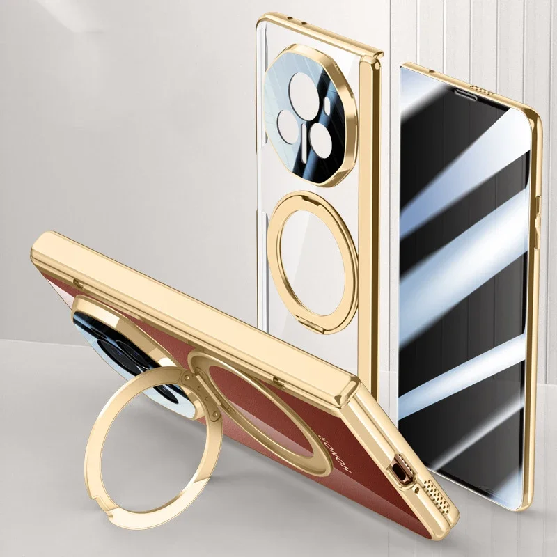 Чехол для Honor Magic V3 VS3 анти-подглядывающая пленка магнитная гальваника 360° °