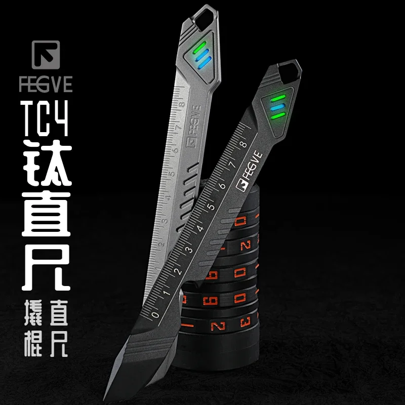 EDC Сверхлегкая линейка из титанового сплава измерительная для рисования