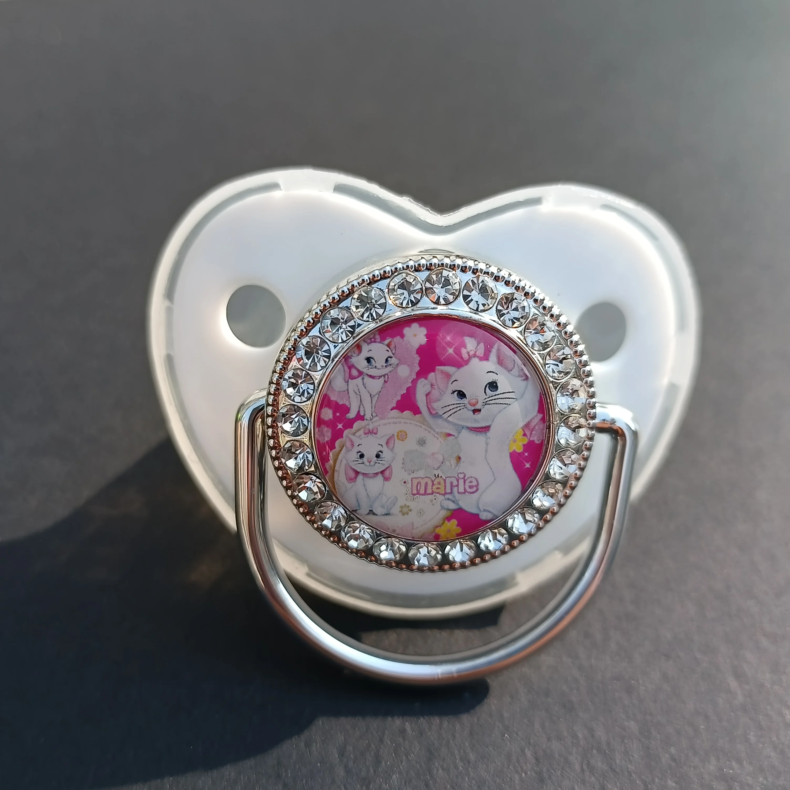 

Disney Pink Bling Pacifier and Silicone Chupones Bebes Cartoon Image Pacifier Teething Toys Newborn Accessories Dummy Soother