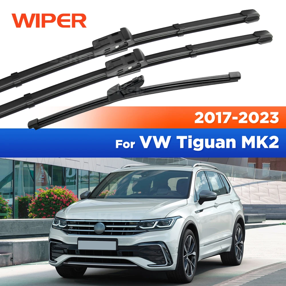 

Комплект передних и задних щеток стеклоочистителя для VW Tiguan MK2 2017 2018 2019 2020 2021 2022 2023 ветровое стекло 26 "+ 21" + 14"