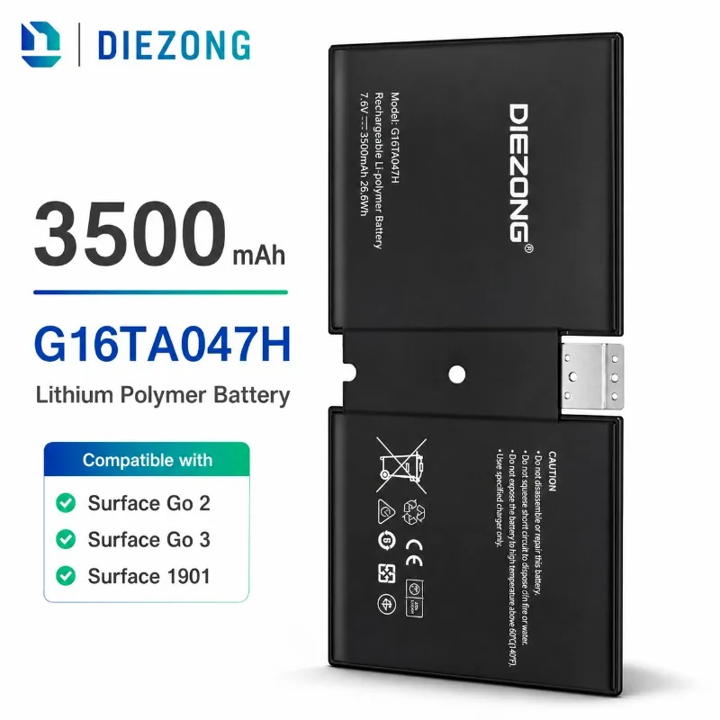 Аккумулятор 7.66В 3500мАч 26.81Вт G16TA047H DYNU01 для Microsoft Surface Go 2 1901 1926 1927h, заменяющий оригинальный аккумулятор для ноутбука. (art.: 3920dcc018b72) - 3920dcc018b72