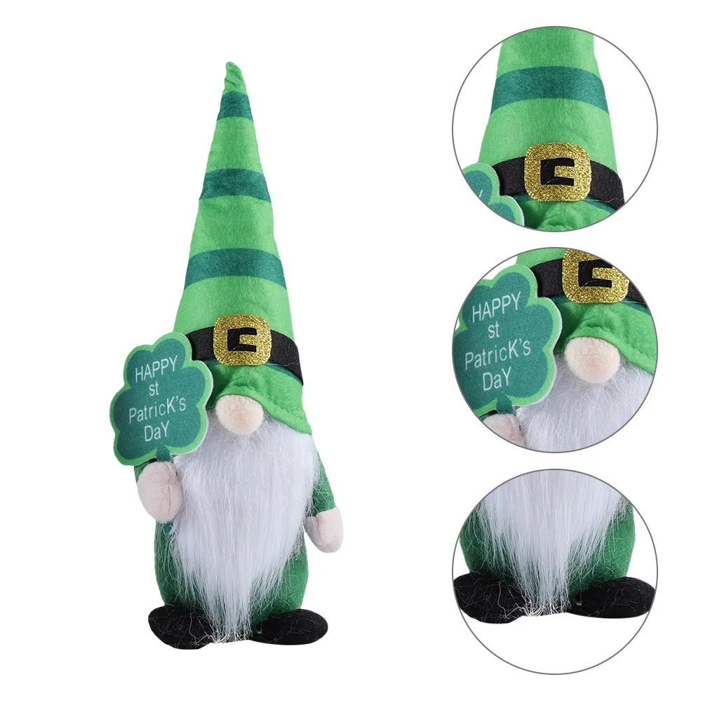 

St. Patrick's Day Gnome Adorn Chic Dwarf Doll Decor Home Desktop Doll Decor