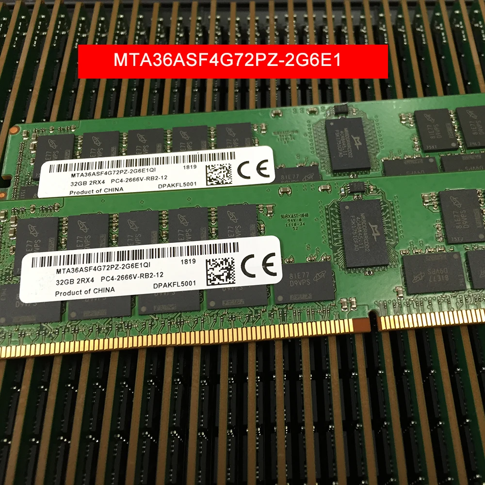 1 шт. MTA36ASF4G72PZ-2G6E1 для серверной памяти MT 32G DDR4 2666 ECC REG PC4-2666V 32 ГБ RDIMM