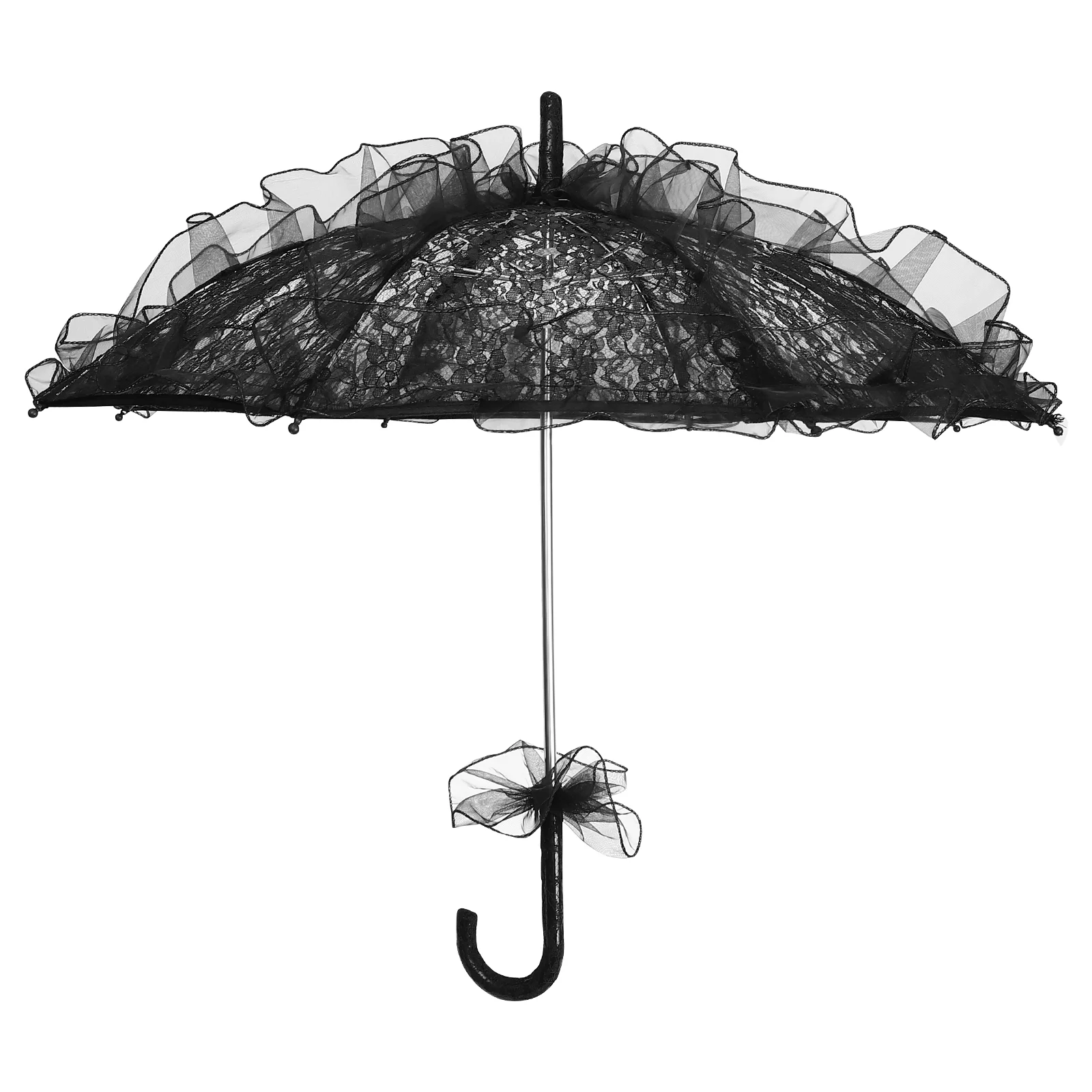 Black Parasol Sun Parasol Old Fashioned Gothic Umbrella Embroidery Umbrella Miss