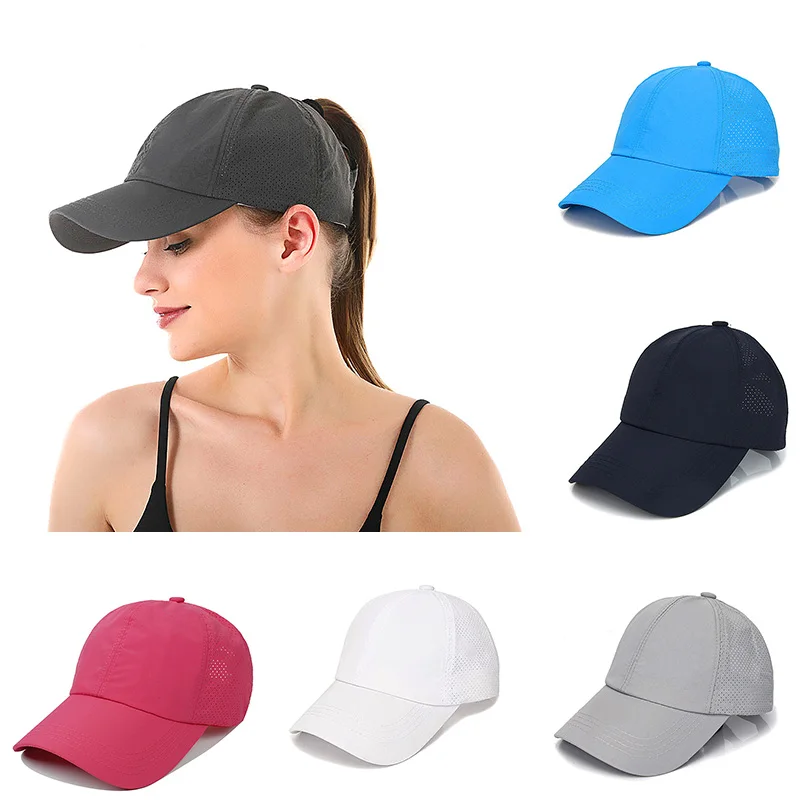 

Женские бейсболки, летние сетчатые Дышащие Регулируемые регулируемые ремни, быстросохнущие спортивные повседневные шляпы с солнцезащитным козырьком