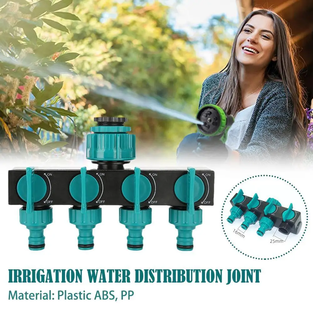 

1/2"-3/4"-1" Hose Splitters Irrigation Adapter 4-way Water Hose Connectors European Standard Female Thread Tap Connectors