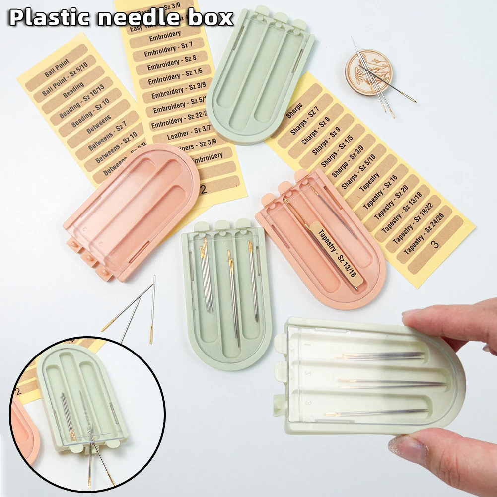 

4pcs/Set Sewing Needle Storage Tubes With Sticker Multi-Grid Needles Holder Organizer Household DIY Sewing Accessories Container