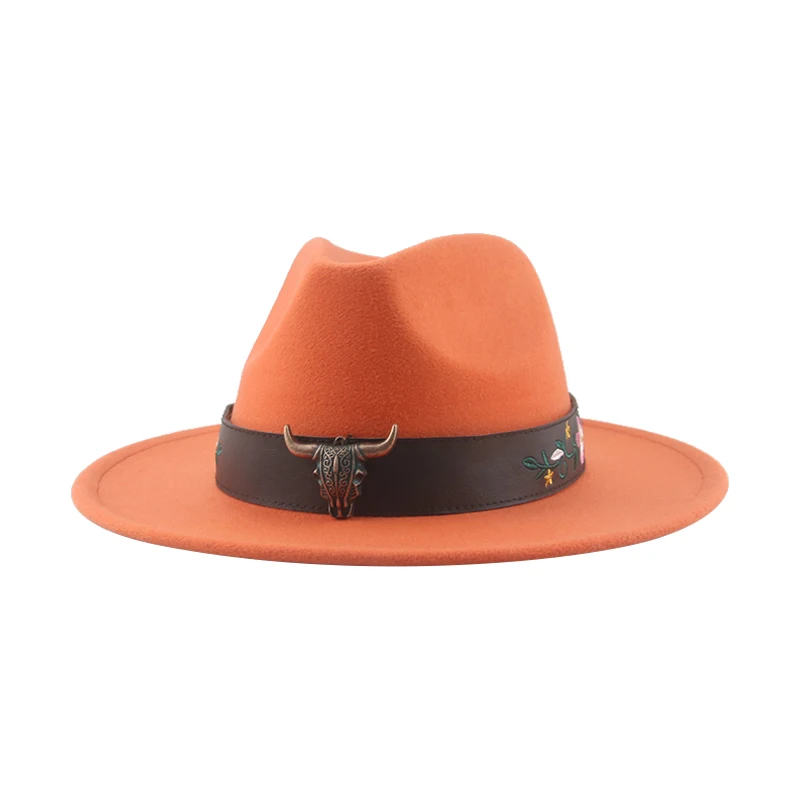 Fedora Hat Hats for Women Cowboy Men Casual Wedding Decorate Fedoras Felted Vintage Outdoor Sombrero Vaquero Mujer
