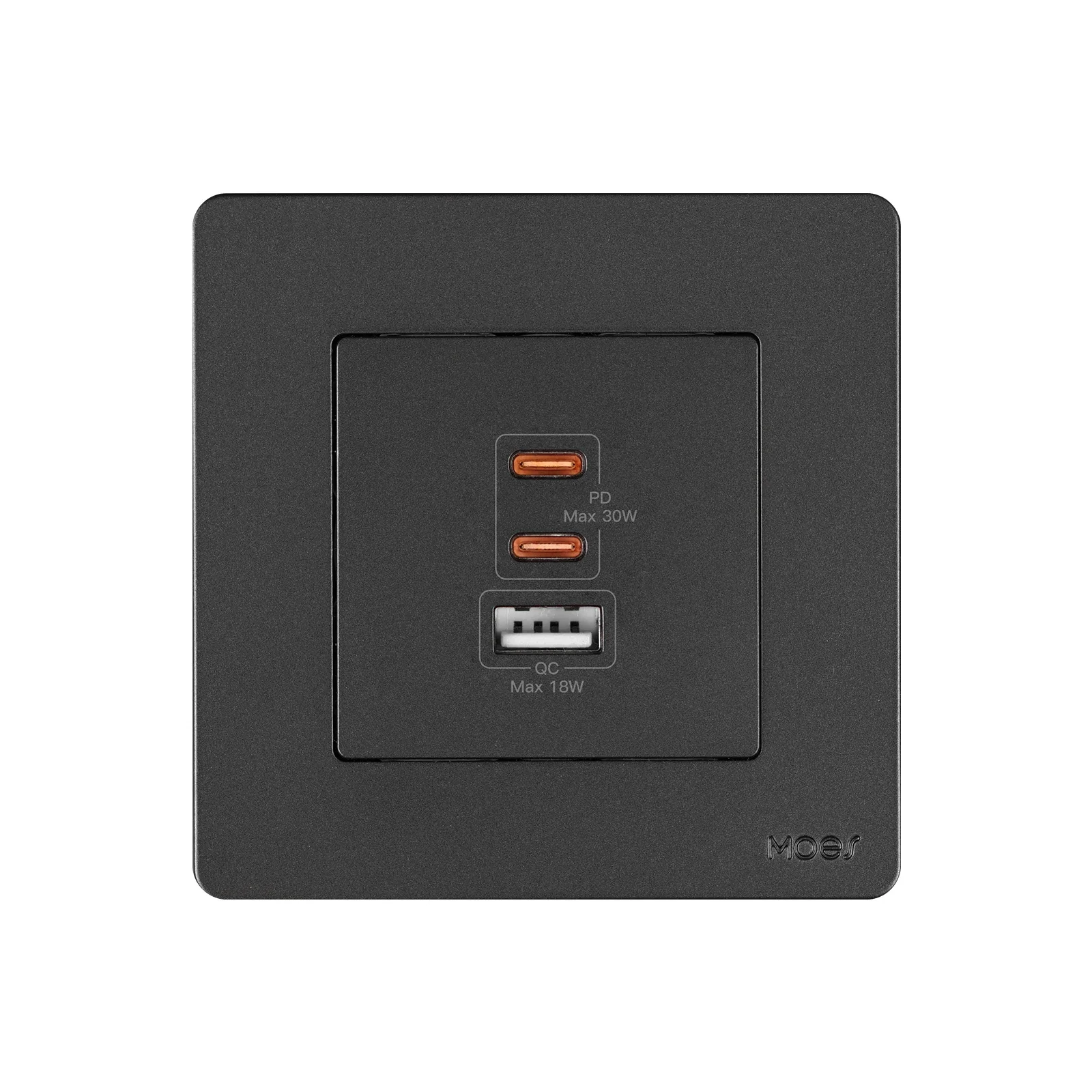 

MOES Star Ring Series Быстрая зарядка 30 Вт Розетка GaN 3 Порта