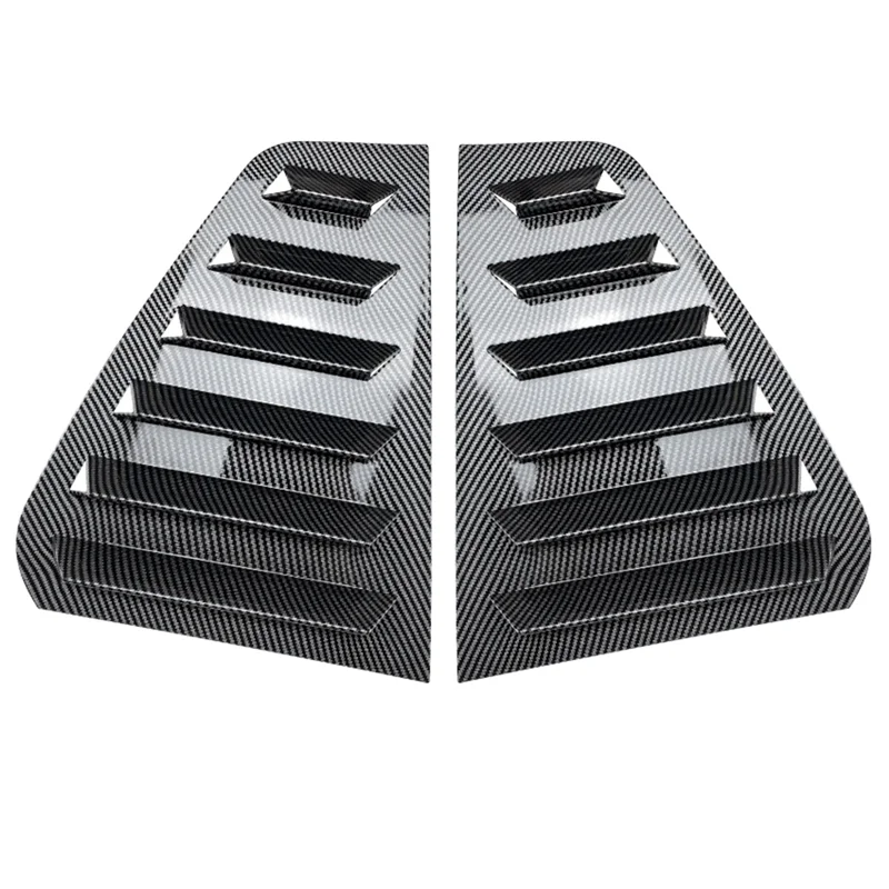Автомобильные наклейки из углеродного волокна на заднее окно треугольная жалюзи