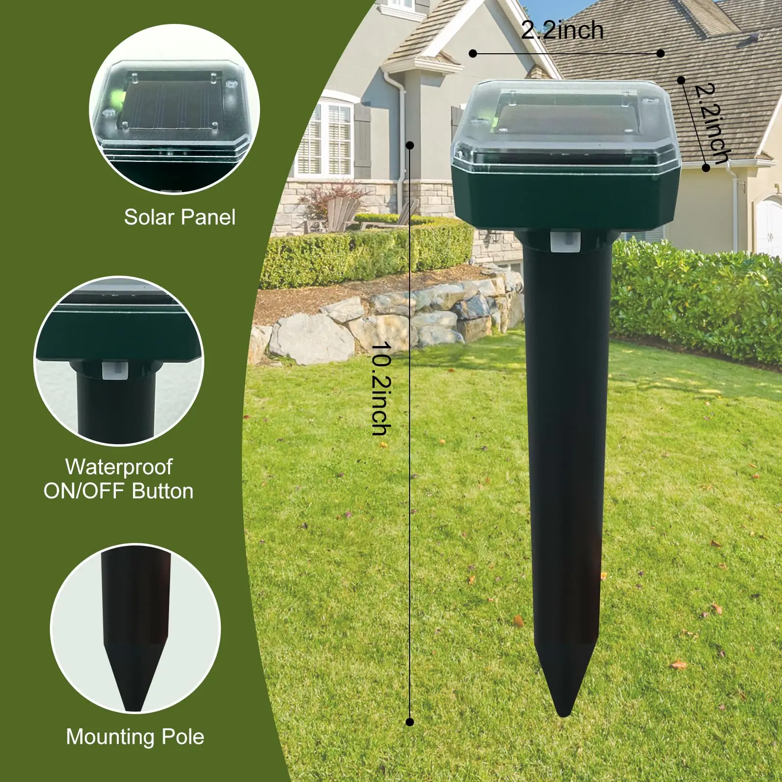 

Солнечный ультразвуковой отпугиватель грызунов и змей