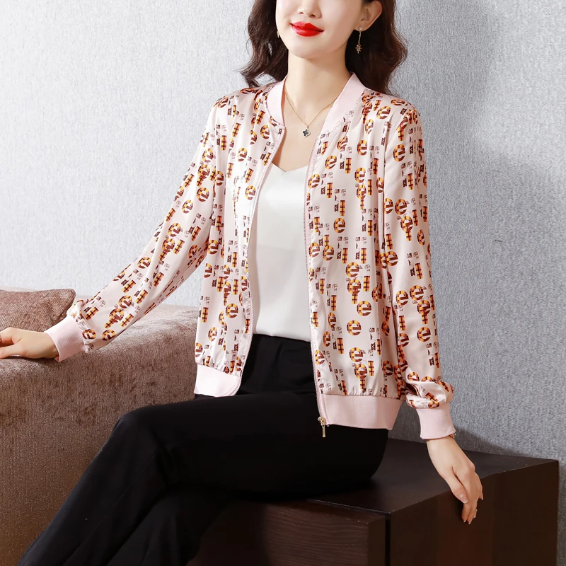 Новинка 2022 модная весенняя женская куртка с принтом тонкая офисная