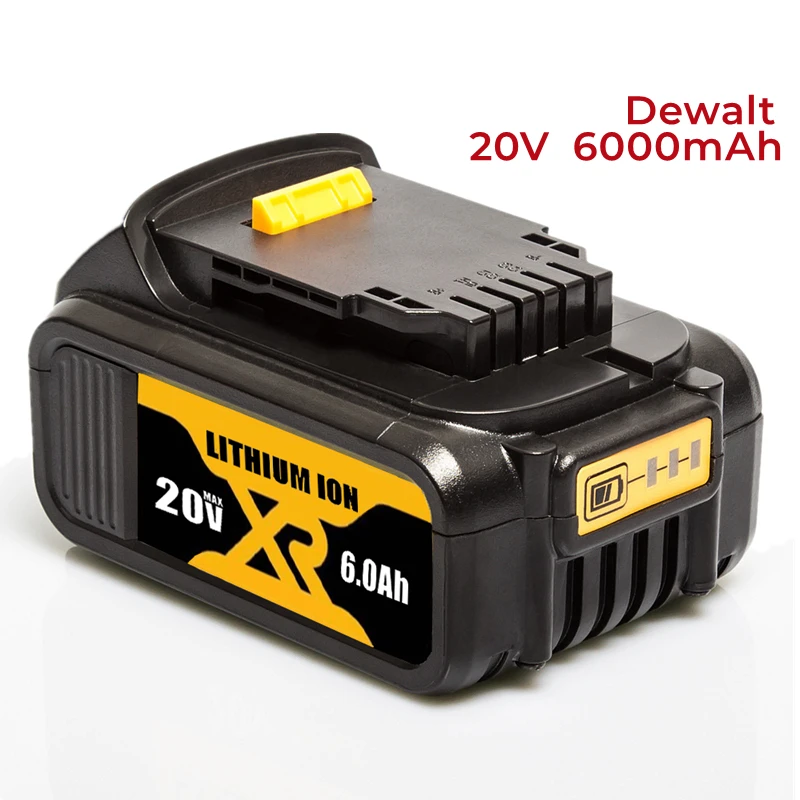 

3PACK 6.0Ah 20V spare lithium ion battery with 3A DCB112 charger for Dewalt 18V DCB180 DCB181 DCB181-xj DCB200 DCB200- battery