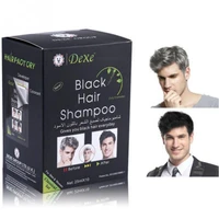 25ml 10pc natural plant black hair shampoo hair dye make grey white hair darkening and shinny hair color red wine chestnut brown