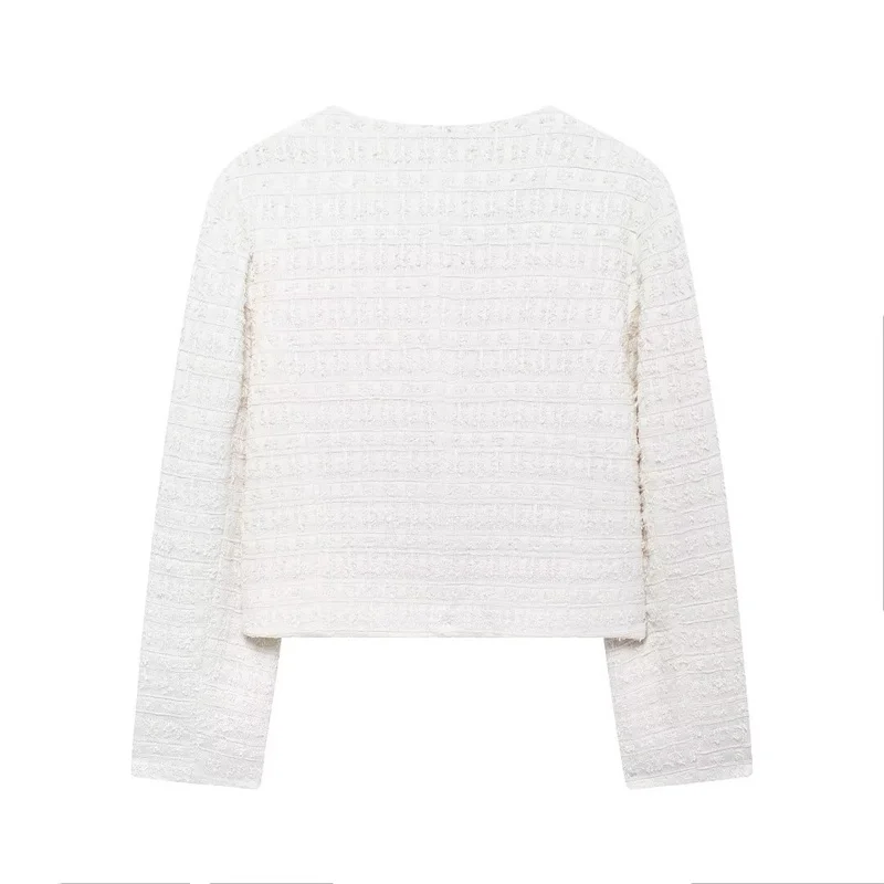 Осенний женский текстурированный Блейзер ZBZA новинка 2024 модное повседневное