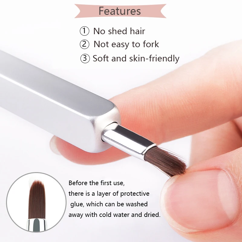 1PC Portable Lipstick Lip Gloss Brush Retractable Adjustable with Protect Cap Make Up Brushes Cosmetic Tools for Women Makeup | Красота и