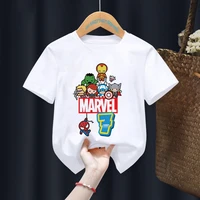 marvel kid t shirts birthday number 1 2 3 4 5 6 7 8 9 10 t shirt children cartoons kawaii casual top super hero boy girl clothes