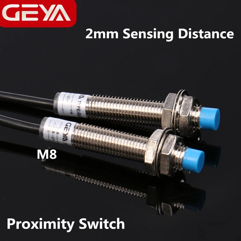 

GEYA 2mm Sensing Distance Inductive Proximity Switch NPN PNP DC 10-30V Proximity Sensor DC 3 Wire