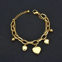 danlery fashion design bracelet stainless steel gold silver color multilayer chain for female gifts 2022 trendy