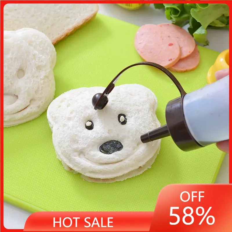 

Bear Sandwich Mold Toast Bread Making Cutter Mould Cute Baking Pastry Tools Children Interesting Food Kitchen Accessories