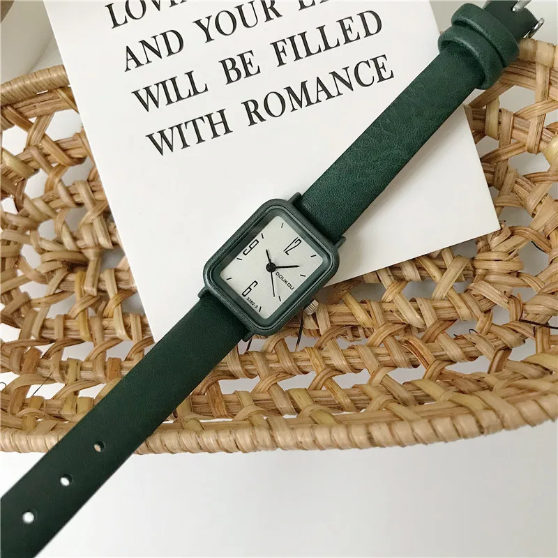 

Women Watch Square Dial Faux Leather Strap Elegant Minimalistic Gift Fashion Jewelry High Accuracy Metal Dress Wrist Watch