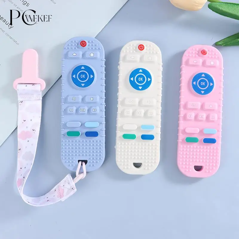 

Silicone Baby Teething Toys Chewing Toy TV Remote Control Shape for Girls Baby Toddler Early Educational Sensory Toy