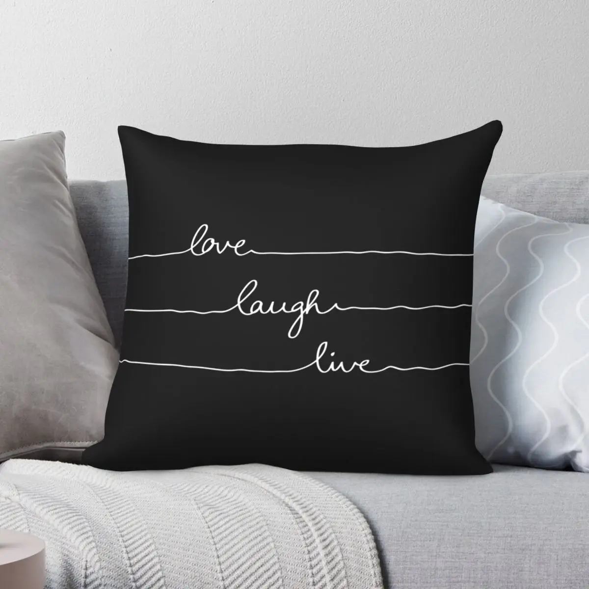 

Чехол для подушки с рисунком на молнии, из полиэстера и льна