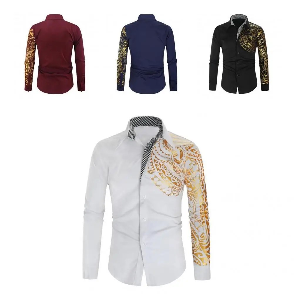 

Contrast Colors Terrific Colorfast Spring Shirt All Match Men T-shirt Fit for Dating