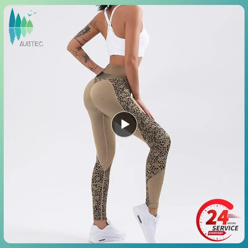 

Yoga Pants Woman Fitness Sexy Tight-fitting Leggins High-stretch Pants Seamless Leopard Print Scrunch Tights Leggings Sportswear