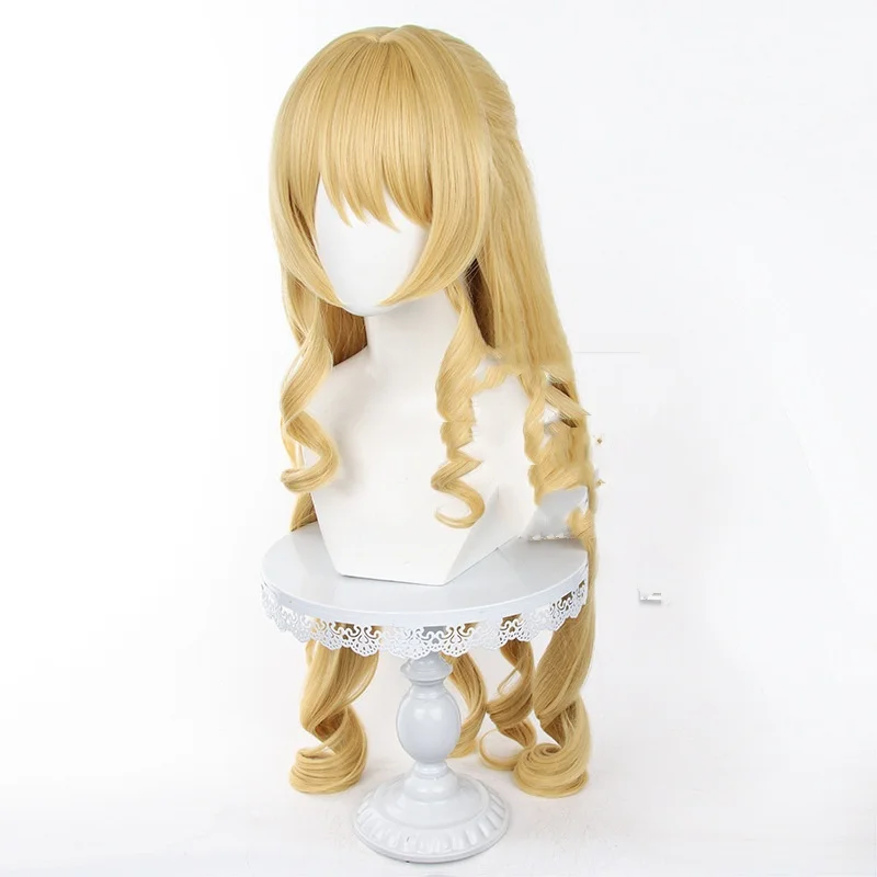 Парик для косплея Genshin Impact Фонтейн Navia из синтетических волос длинные волнистые
