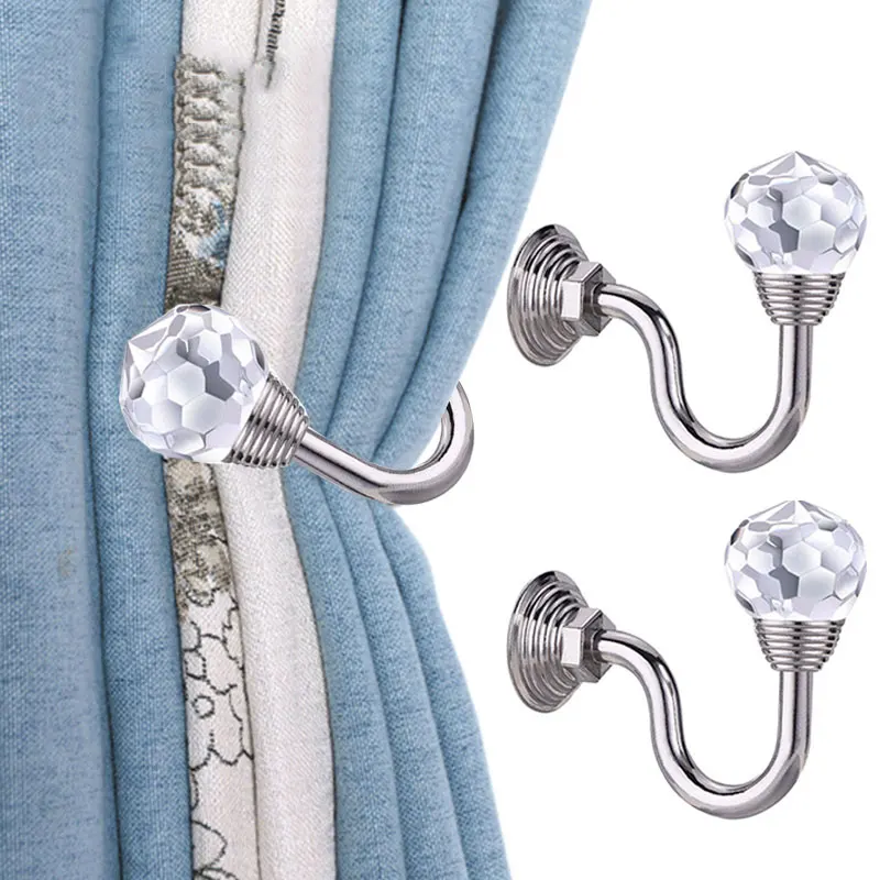 

Crystal hook Small Hook Wall Hook Wall Tie Crystal Hanger Holder Curtain Holdback Back Hooks Classic Curtain Accessories