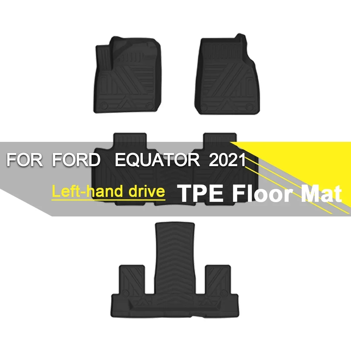 

Для Ford Equator 2021 автомобильный напольный коврик из ТПЭ резины водонепроницаемый нескользящий рефлектометр левый руль автомобильные аксессуары