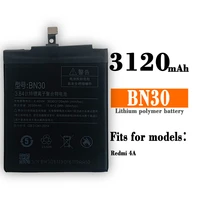 xiao mi 100 orginal bn30 3120mah battery for xiaomi redmi 4a redmi4a bn30 high quality phone replacement batteries
