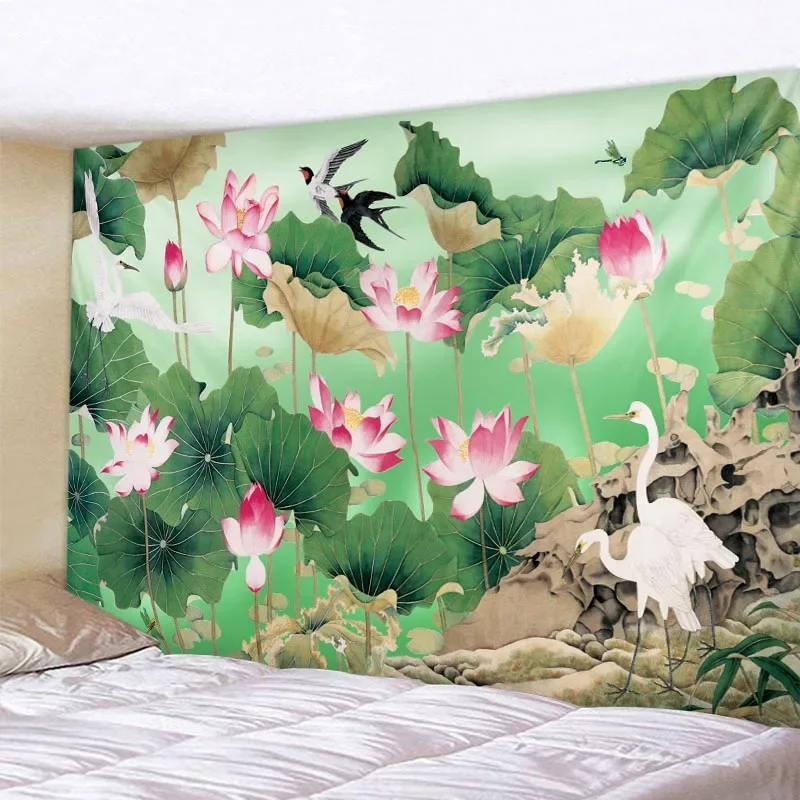 Декоративный богемный Коврик для йоги в виде листьев лотоса