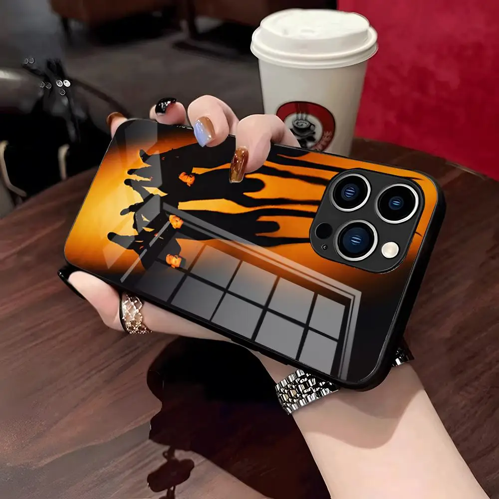 Стильный чехол для телефона M-MUSE Band для iPhone 17 Pro Max, 15 Pro, 16, 14 Plus, 12, 13 Mini, 11 Pro, противоударный, со стеклянной крышкой (art.: 3920da9364fc6) - 3920da9364fc6