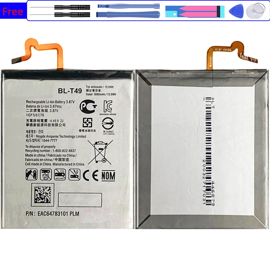 

BL-T49 Battery 4000mAh For LG K510 K51S LM-K410BMW LM-K510BMW LM-K510HM Mobile Phone Bateria