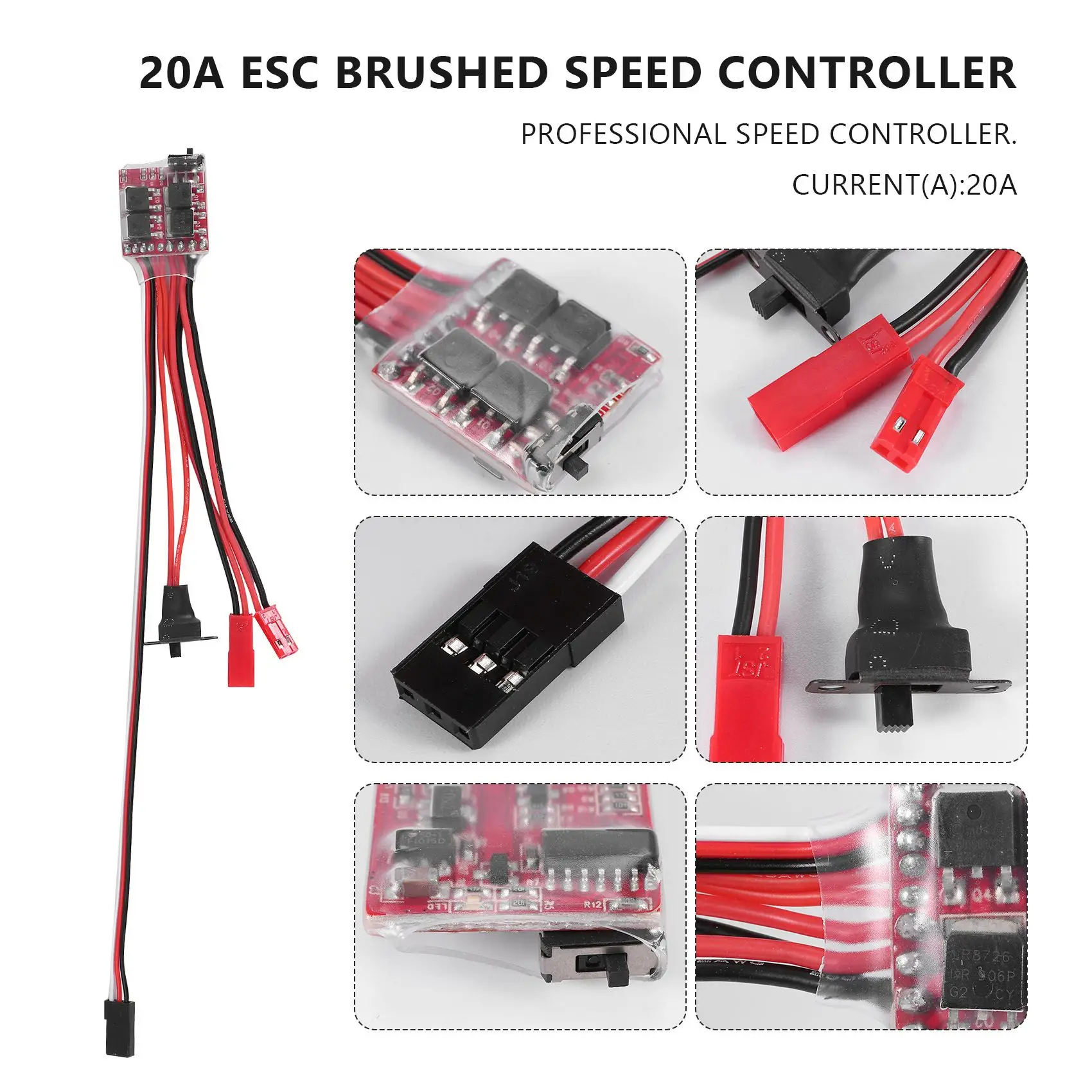 20A Bustophedon ESC Матовый регулятор скорости для радиоуправляемого автомобиля