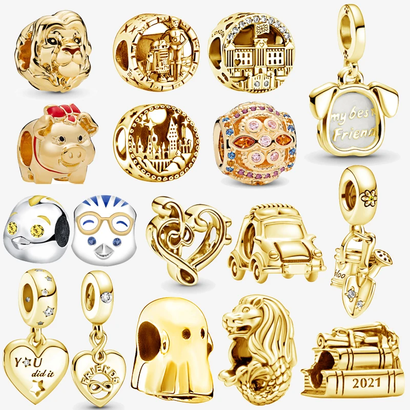 

Новинка, подвеска в виде сердца из золота 14 к, 18 К, подходят для оригинальных шармов Pandora, браслет Mybeboa, Женские Ювелирные изделия, подарок