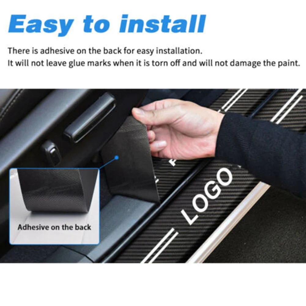 

4x For Toyota/Lexu S Truck Car Door Sill Scuff Plate Cover Panel Protector Car Accessories High Quality Stickers