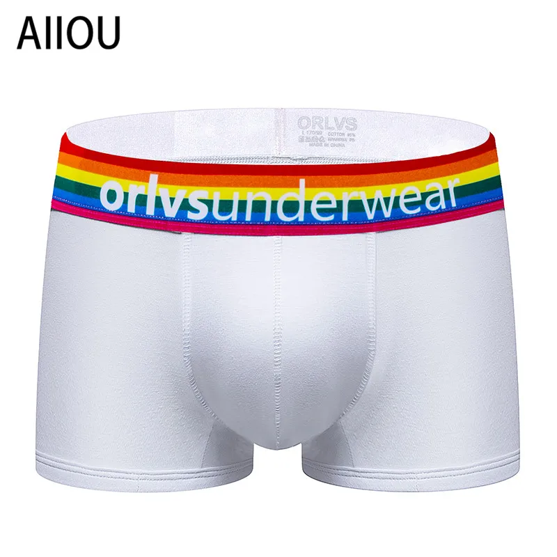 

AIIOU Boxer Mens Underwear Cotton Breathable Boxershorts Underpants Fashion Lingerie Cueca Male Panties Gay Boxer Briefs 2023