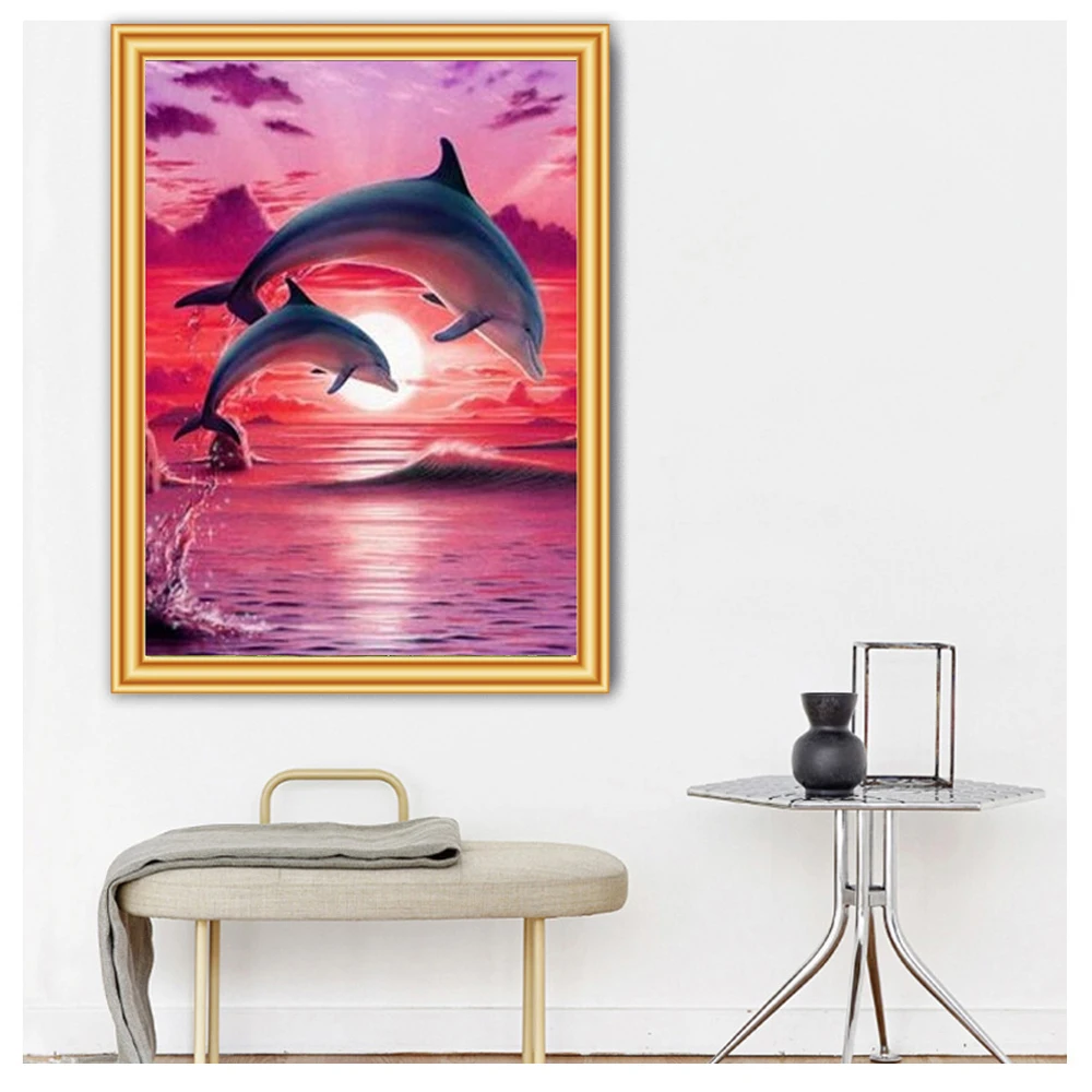 5D алмазная живопись пейзаж фигурка мультфильм полная круглая Алмазная мозаика