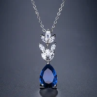 2022 new high quality aaa water drop zircon necklaces for women fashion romantic bridal jewelry simple elegant necklace gifts