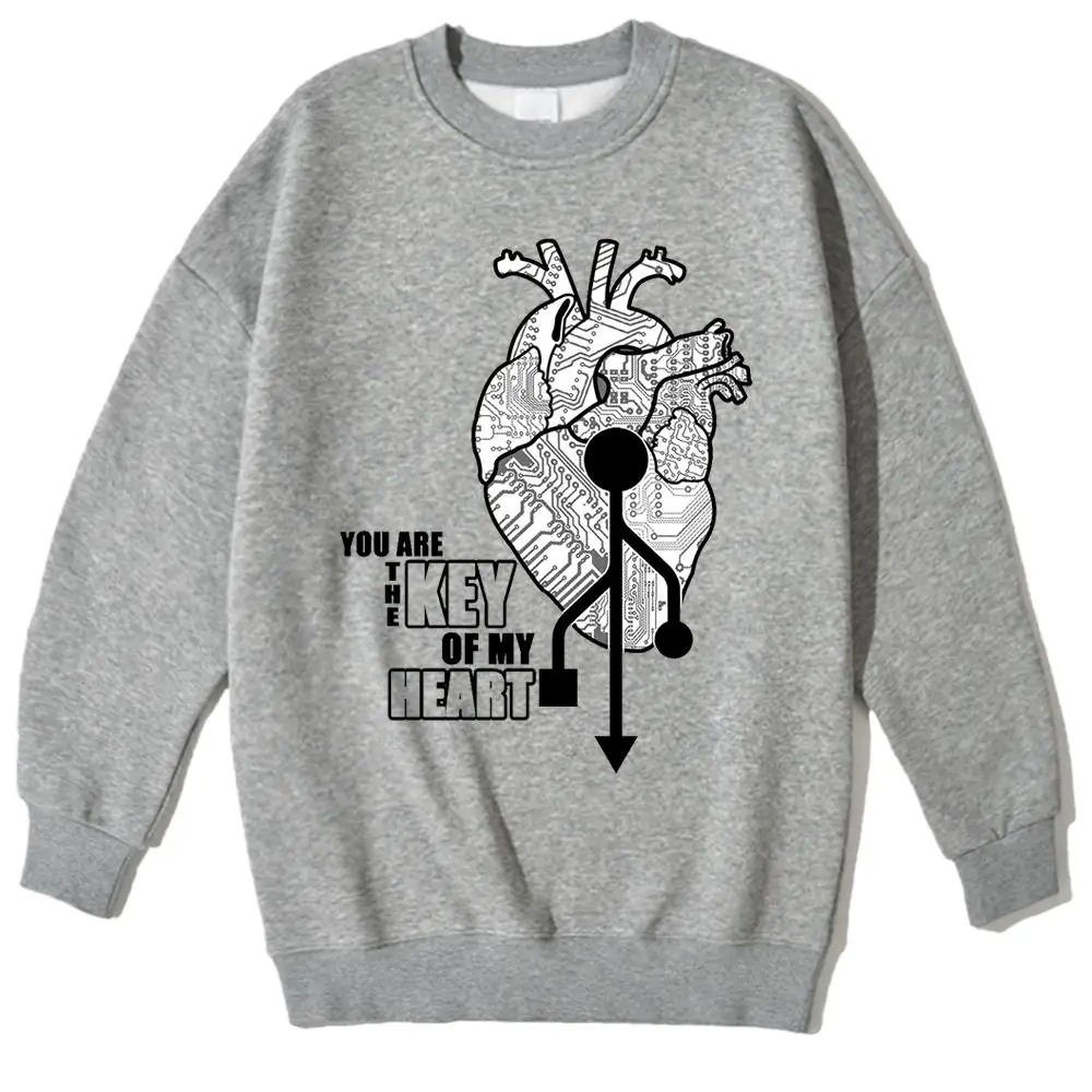 

Key To My Heart Ideas Print Hoodies Men Harajuku Printing Long Sleeves New sleeve Sweatshirt Autumn Crewneck Fleece Mens Hoody