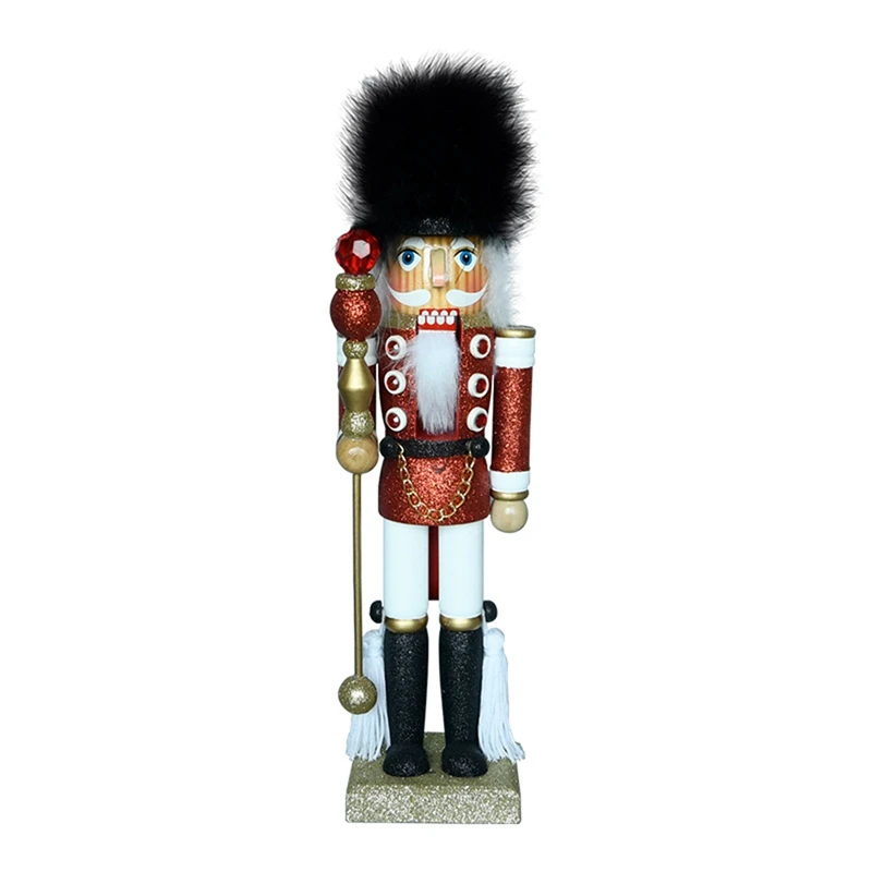 

AT69 -Wooden King Nutcracker Ornaments Christmas Decorations Wood Figurine Puppet Toys Decors