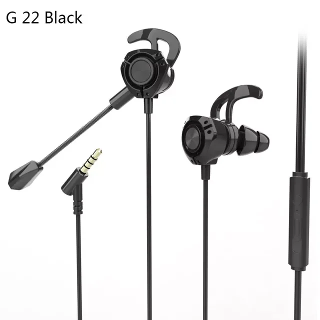 

Portable Dynamic Noise Reduction In-Ear Wired Call Earphones Gaming Computer Earpiece With Dual Mic