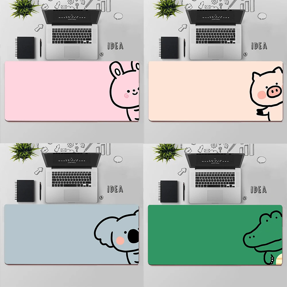 

Игровой коврик для мыши с симпатичной собакой коала, крокодиловым медведем, большой коврик для мыши, игровой компьютерный коврик для мыши, б...