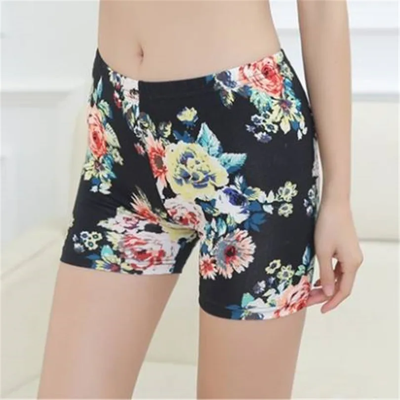 

NDUCJSI Summer Shorts Women Polyester Black New Feminino Hot Female Floral Printed Fitness Running Shorts Dropshipping